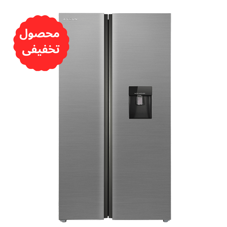 یخچال و فریزر ساید بای ساید 28 فوت ایکس ویژن مدل TS552 ASD رنگ سیلور گرید B ایراد جزیی ظاهری 36 ماه گارانتی