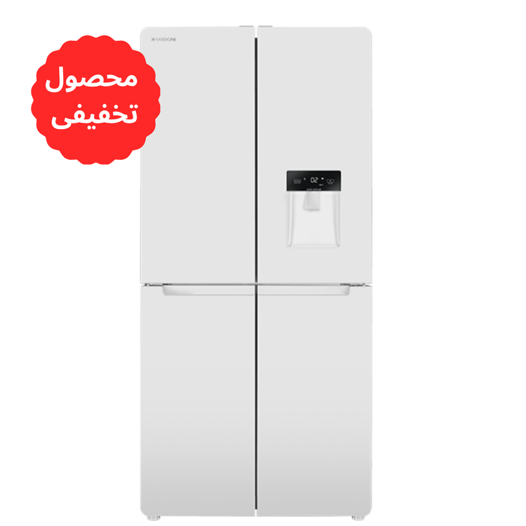 یخچال و فریزر ساید بای ساید 28 فوت ایکس ویژن مدل TF541-AWD رنگ سفید گرید B ایراد جزیی ظاهری 36 ماه گارانتی